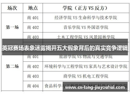 英冠赛场表象迷雾揭开五大假象背后的真实竞争逻辑